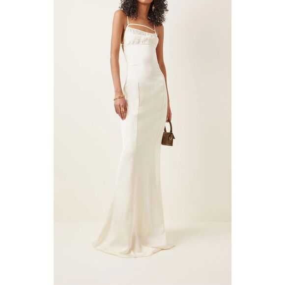 JACQUEMUS La Robe Novio In Beige Size 40 / US 8 - Picture 2 of 14